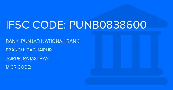 Punjab National Bank (PNB) Cac Jaipur Branch IFSC Code