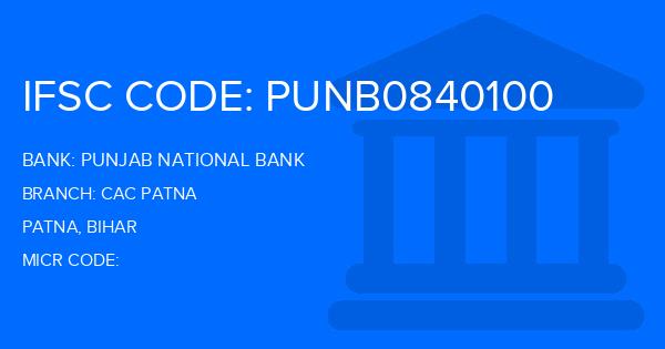 Punjab National Bank (PNB) Cac Patna Branch IFSC Code