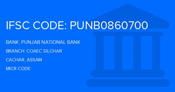Punjab National Bank (PNB) Coaec Silchar Branch IFSC Code