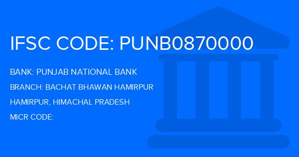 Punjab National Bank (PNB) Bachat Bhawan Hamirpur Branch IFSC Code