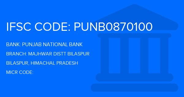 Punjab National Bank (PNB) Majhwar Distt Bilaspur Branch IFSC Code