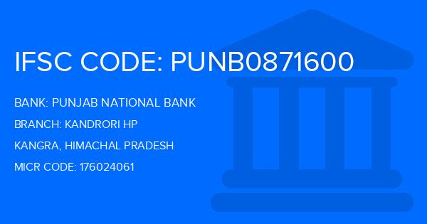 Punjab National Bank (PNB) Kandrori Hp Branch IFSC Code