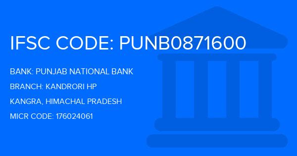 Punjab National Bank (PNB) Kandrori Hp Branch IFSC Code