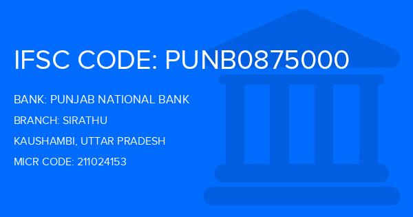 Punjab National Bank (PNB) Sirathu Branch IFSC Code