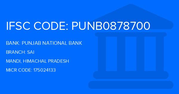 Punjab National Bank (PNB) Sai Branch IFSC Code