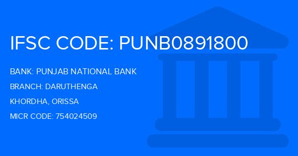 Punjab National Bank (PNB) Daruthenga Branch IFSC Code