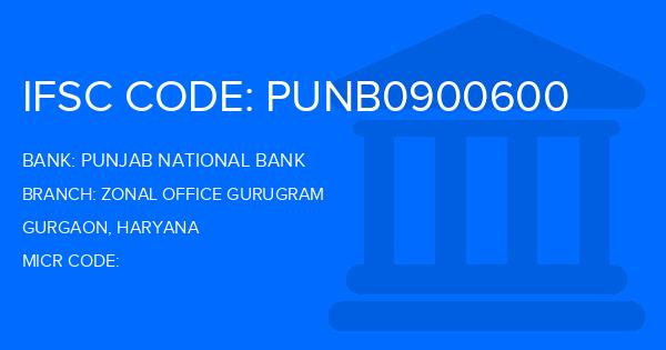 Punjab National Bank (PNB) Zonal Office Gurugram Branch IFSC Code