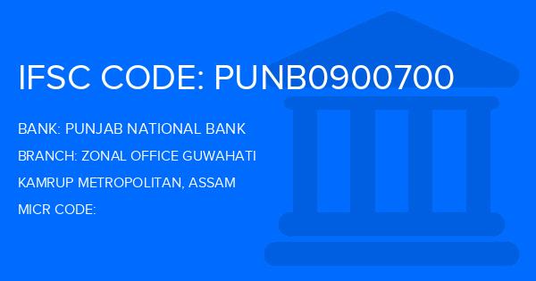 Punjab National Bank (PNB) Zonal Office Guwahati Branch IFSC Code