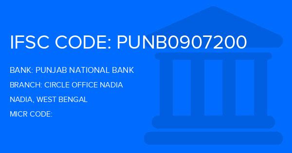 Punjab National Bank (PNB) Circle Office Nadia Branch IFSC Code
