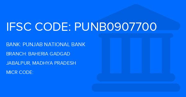 Punjab National Bank (PNB) Baheria Gadgad Branch IFSC Code