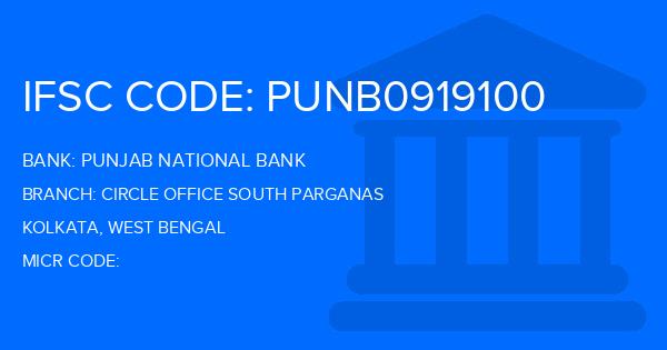 Punjab National Bank (PNB) Circle Office South Parganas Branch IFSC Code