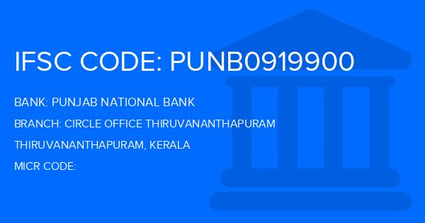 Punjab National Bank (PNB) Circle Office Thiruvananthapuram Branch IFSC Code