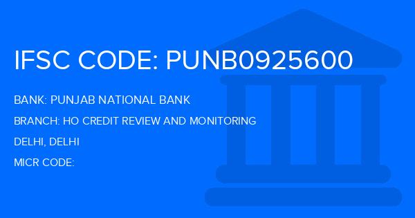 Punjab National Bank (PNB) Ho Credit Review And Monitoring Branch IFSC Code