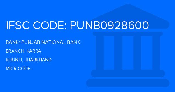 Punjab National Bank (PNB) Karra Branch IFSC Code