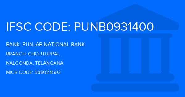 Punjab National Bank (PNB) Choutuppal Branch IFSC Code