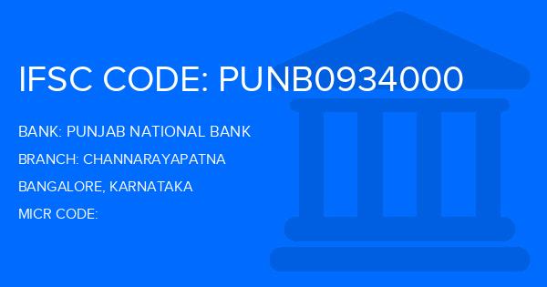 Punjab National Bank (PNB) Channarayapatna Branch IFSC Code