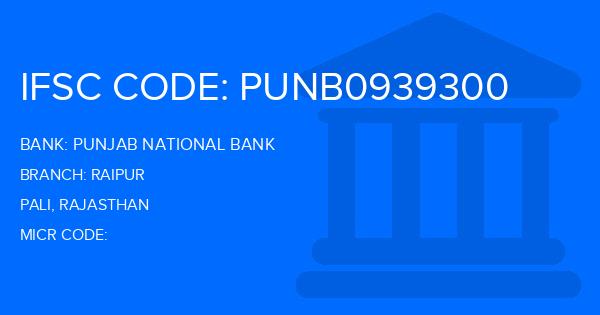 Punjab National Bank (PNB) Raipur Branch IFSC Code