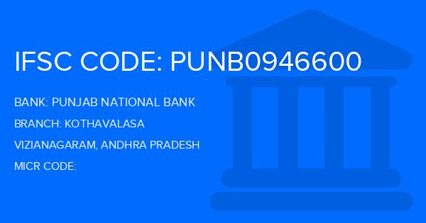 Punjab National Bank (PNB) Kothavalasa Branch IFSC Code