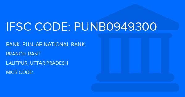 Punjab National Bank (PNB) Bant Branch IFSC Code