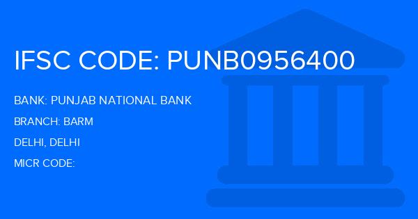 Punjab National Bank (PNB) Barm Branch IFSC Code