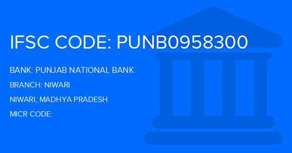 Punjab National Bank (PNB) Niwari Branch IFSC Code