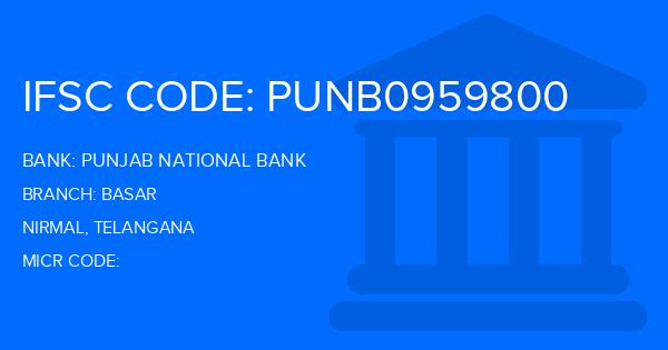 Punjab National Bank (PNB) Basar Branch IFSC Code