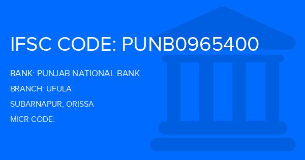 Punjab National Bank (PNB) Ufula Branch IFSC Code