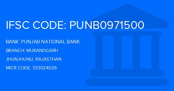 Punjab National Bank (PNB) Mukandgarh Branch IFSC Code