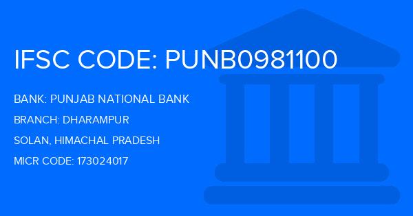 Punjab National Bank (PNB) Dharampur Branch IFSC Code