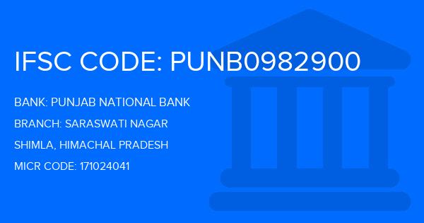 Punjab National Bank (PNB) Saraswati Nagar Branch IFSC Code