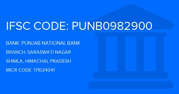 Punjab National Bank (PNB) Saraswati Nagar Branch IFSC Code