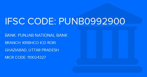 Punjab National Bank (PNB) Kribhco Icd Rori Branch IFSC Code