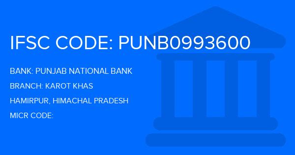 Punjab National Bank (PNB) Karot Khas Branch IFSC Code