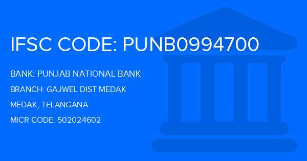 Punjab National Bank (PNB) Gajwel Dist Medak Branch IFSC Code