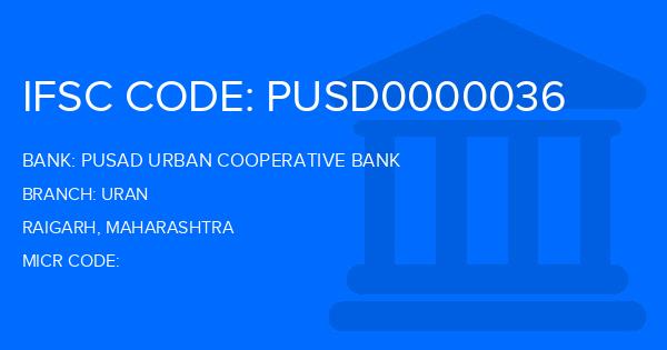 Pusad Urban Cooperative Bank Uran Branch IFSC Code