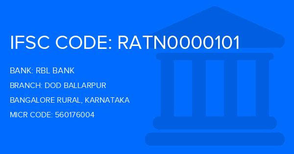 Rbl Bank Dod Ballarpur Branch IFSC Code