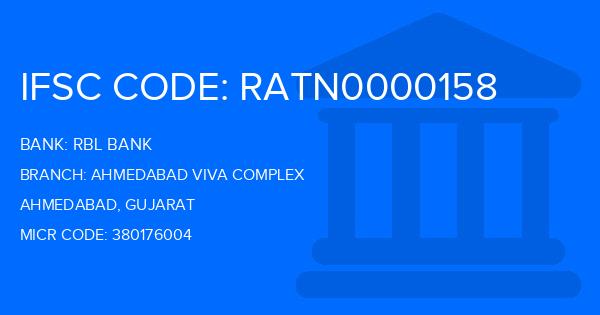 Rbl Bank Ahmedabad Viva Complex Branch IFSC Code