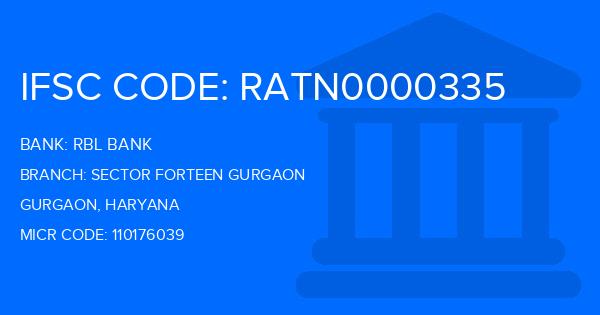 Rbl Bank Sector Forteen Gurgaon Branch IFSC Code