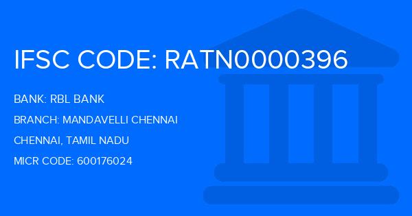 Rbl Bank Mandavelli Chennai Branch IFSC Code