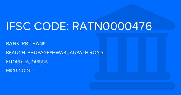 Rbl Bank Bhubaneshwar Janpath Road Branch IFSC Code