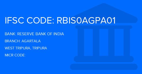 Reserve Bank Of India (RBI) Agartala Branch IFSC Code