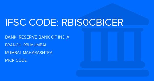Reserve Bank Of India (RBI) Rbi Mumbai Branch IFSC Code