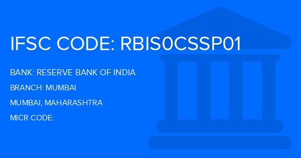 Reserve Bank Of India (RBI) Mumbai Branch IFSC Code