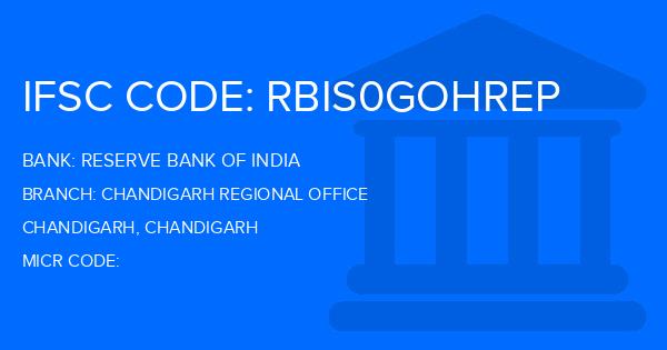 Reserve Bank Of India (RBI) Chandigarh Regional Office Branch IFSC Code