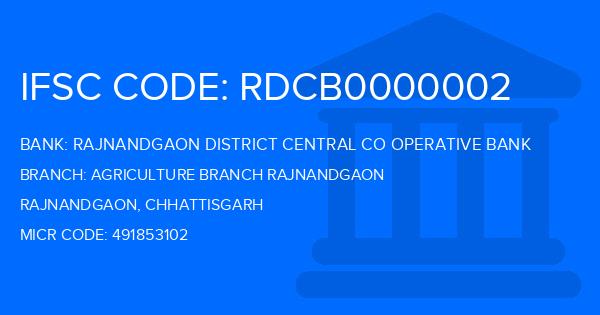 Rajnandgaon District Central Co Operative Bank Agriculture Branch Rajnandgaon Branch IFSC Code