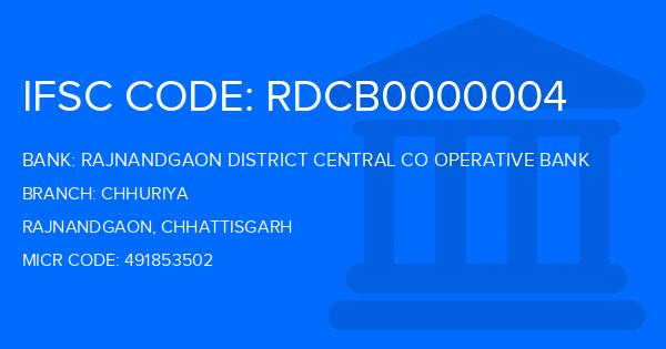 Rajnandgaon District Central Co Operative Bank Chhuriya Branch IFSC Code