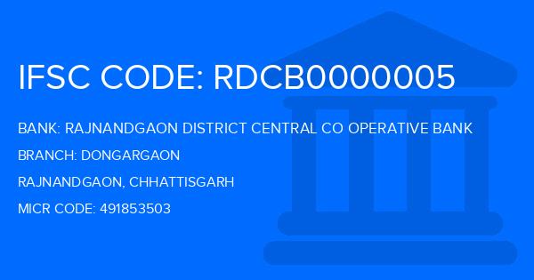 Rajnandgaon District Central Co Operative Bank Dongargaon Branch IFSC Code