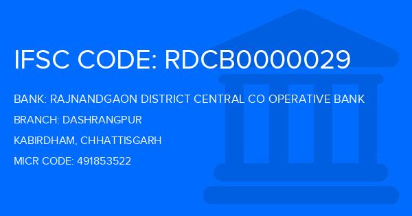 Rajnandgaon District Central Co Operative Bank Dashrangpur Branch IFSC Code