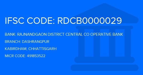 Rajnandgaon District Central Co Operative Bank Dashrangpur Branch IFSC Code