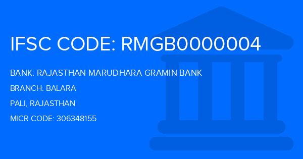 Rajasthan Marudhara Gramin Bank (RMGB) Balara Branch IFSC Code